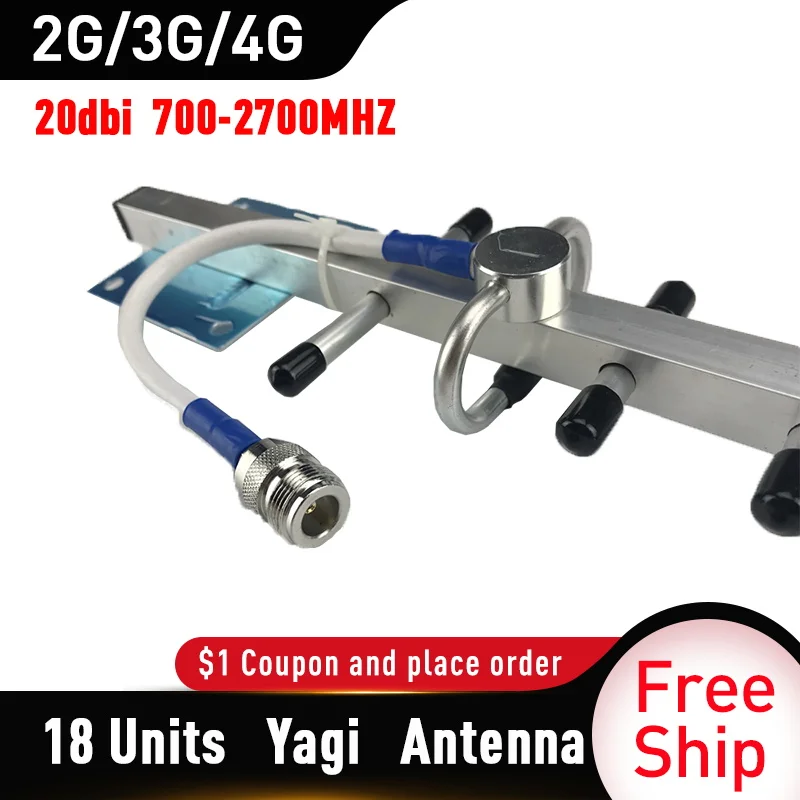 2g 3g 4g антенна 20dBi Антенна Yagi с усилением 700-2700mhz наружная антенна 3g 4g Lte внешняя антенна Yagi с N Female