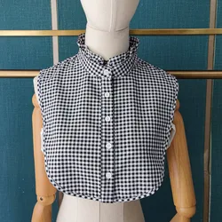 Novo suporte babados gola falsa camisa destacável gola camisola meia camisa feminina colar falso gravata do falso col acessórios femininos