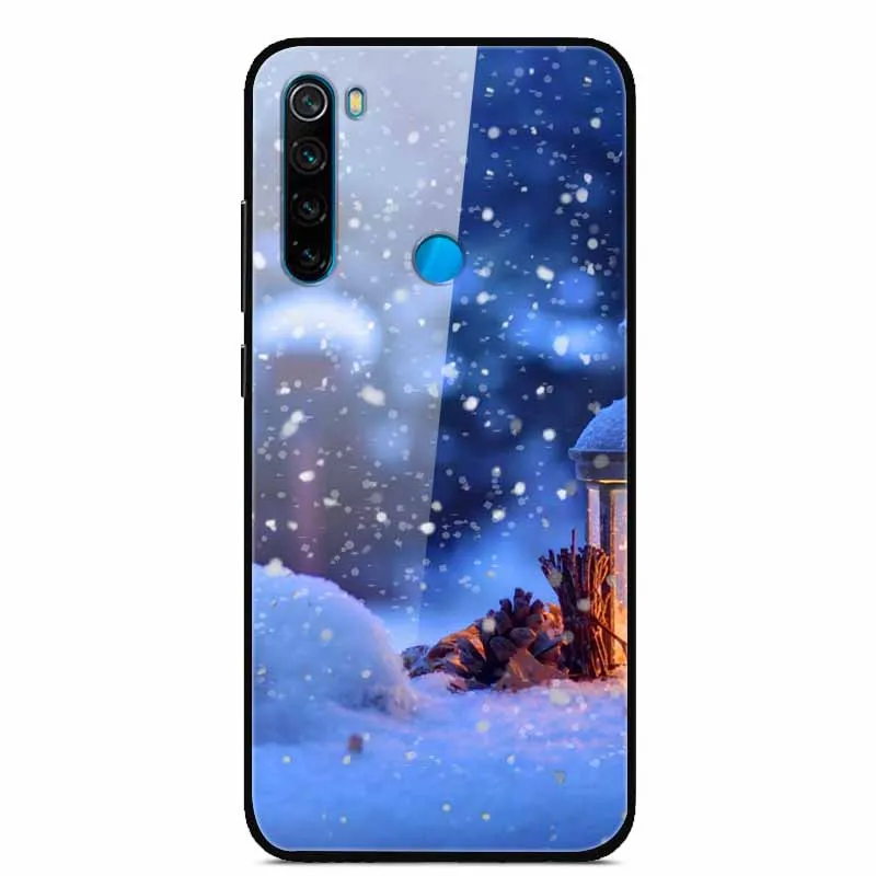 Рождественский чехол для Xiaomi Redmi Note 8 T чехол из закаленного стекла, Жесткий Чехол для телефона для Redmi 8 8A чехол для Redmi 7 7A чехол для Note 8 Pro - Цвет: 19