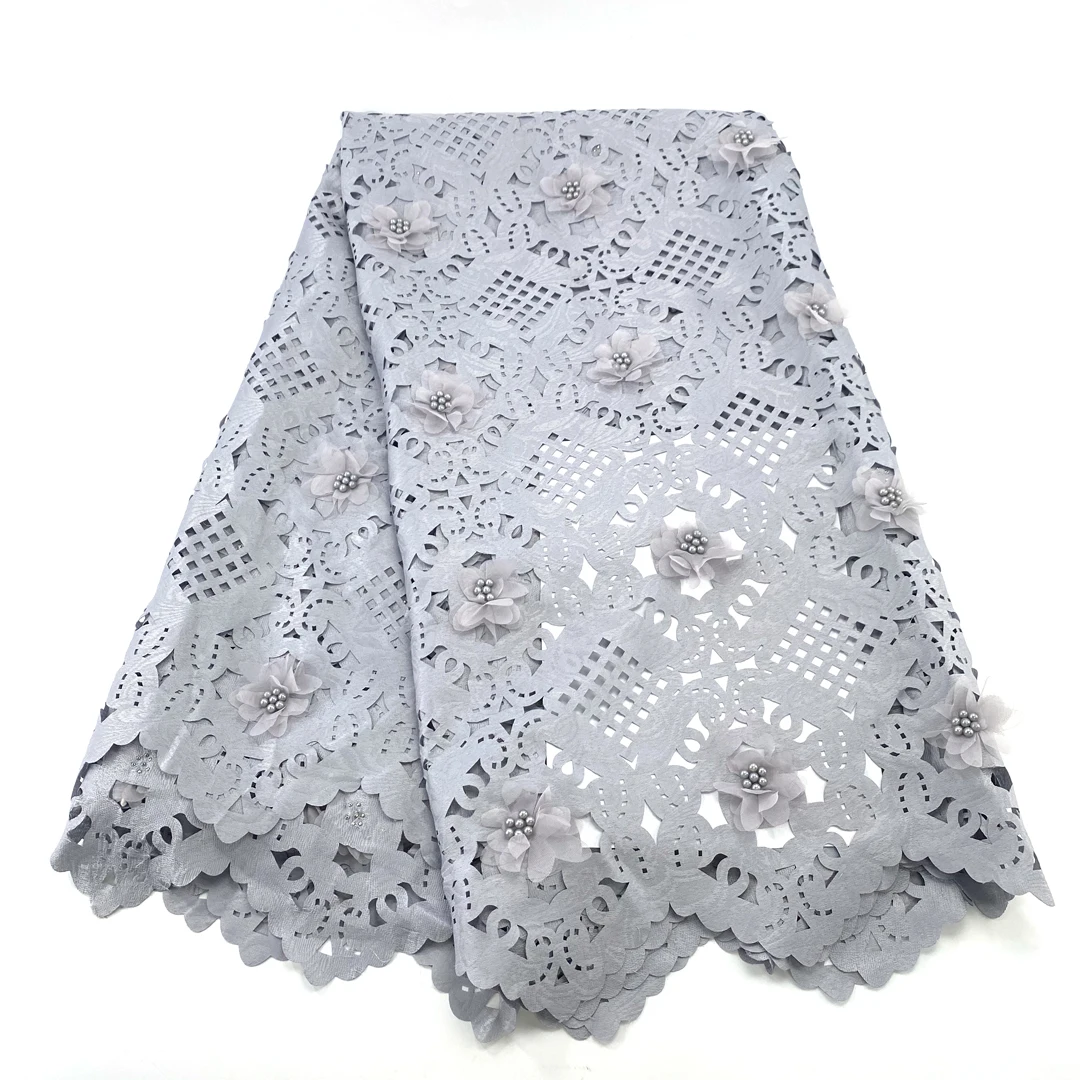 Хит продаж 006 высокое качество 3D серебряное лазерное кружево с бусинами | Дом и