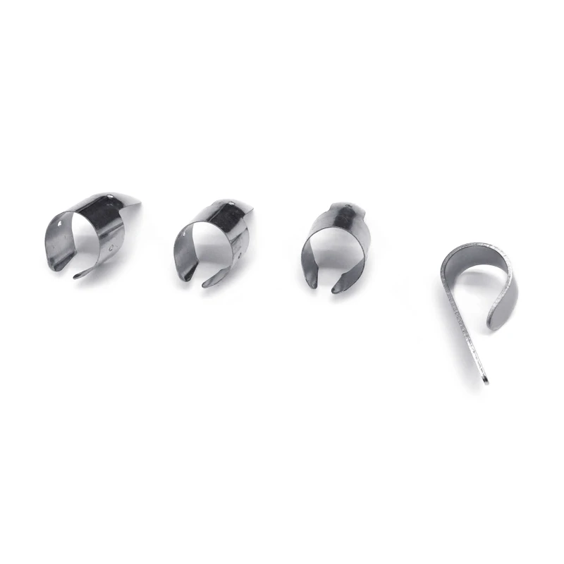 4 Pieces Stainless Steel Guitar Finger Picks Silver Color Adjustable Metal Finger Thumb Picks Pack For Guitar Banjo