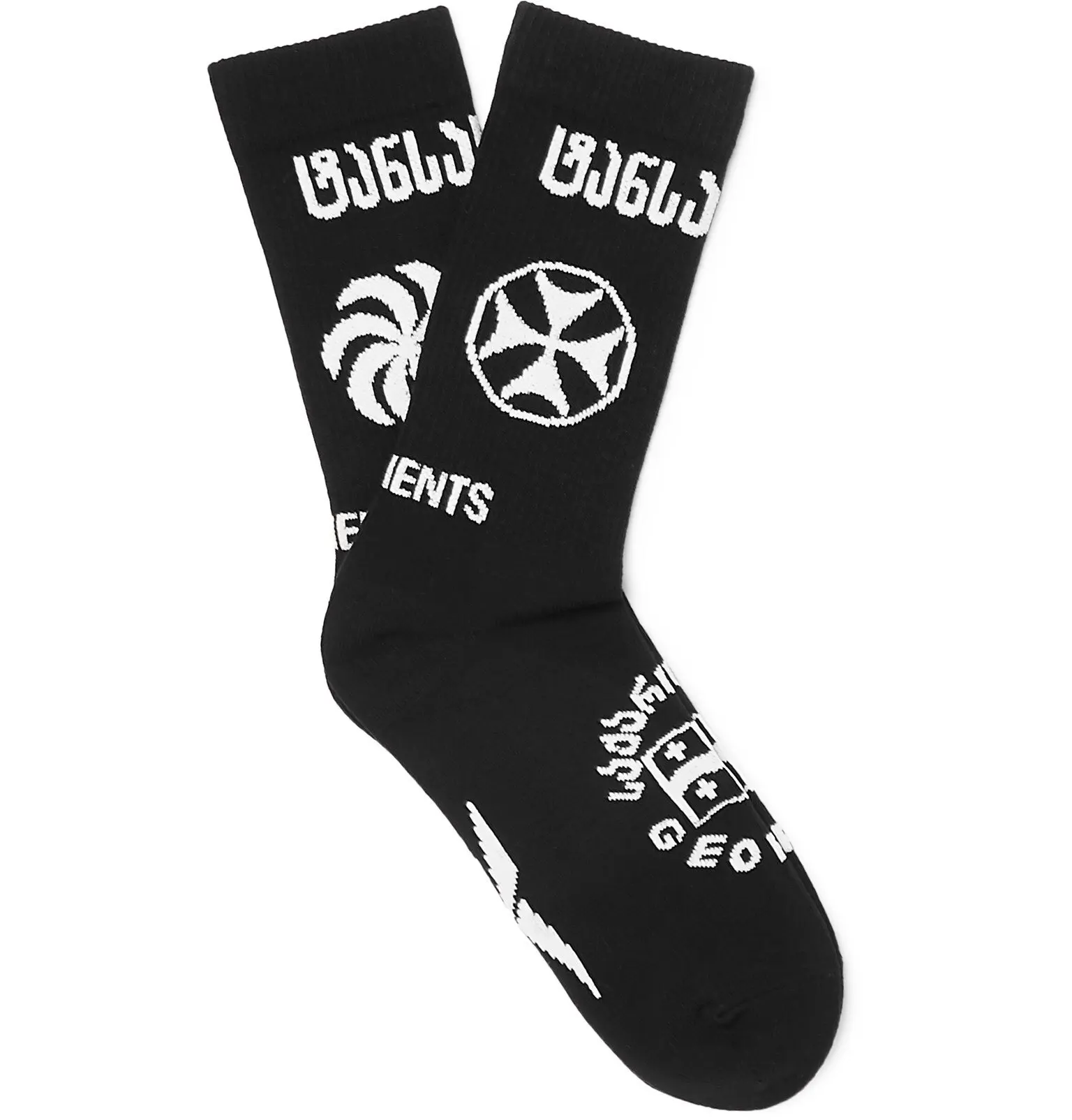 VETEMENTS Georgia Socks Flag Men Women Cotton Hip Hop Embroidery Letters Gifts Fashion Superman VETEMENTS Cotton Cool Socks