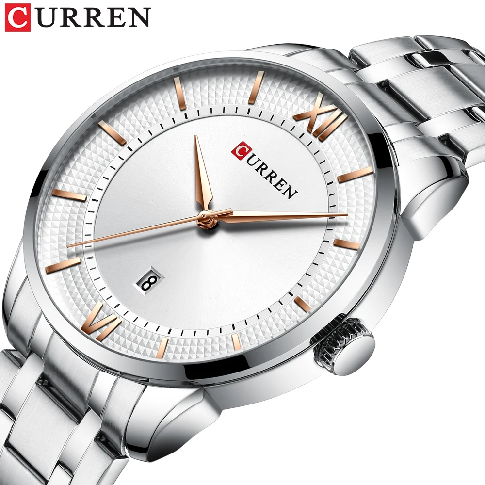 

2019 CURREN Relogio masculino Men Watch Stainless Steel Classy Business Watches Male Auto Date Clock Fashion Quartz Wrist Watch