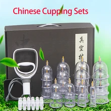 24 Cans Vacuum Cupping Massage Set Chinese Medicine Physiotherapy Healthy Care Anti-Cellulite Suction Cups For Body Massager