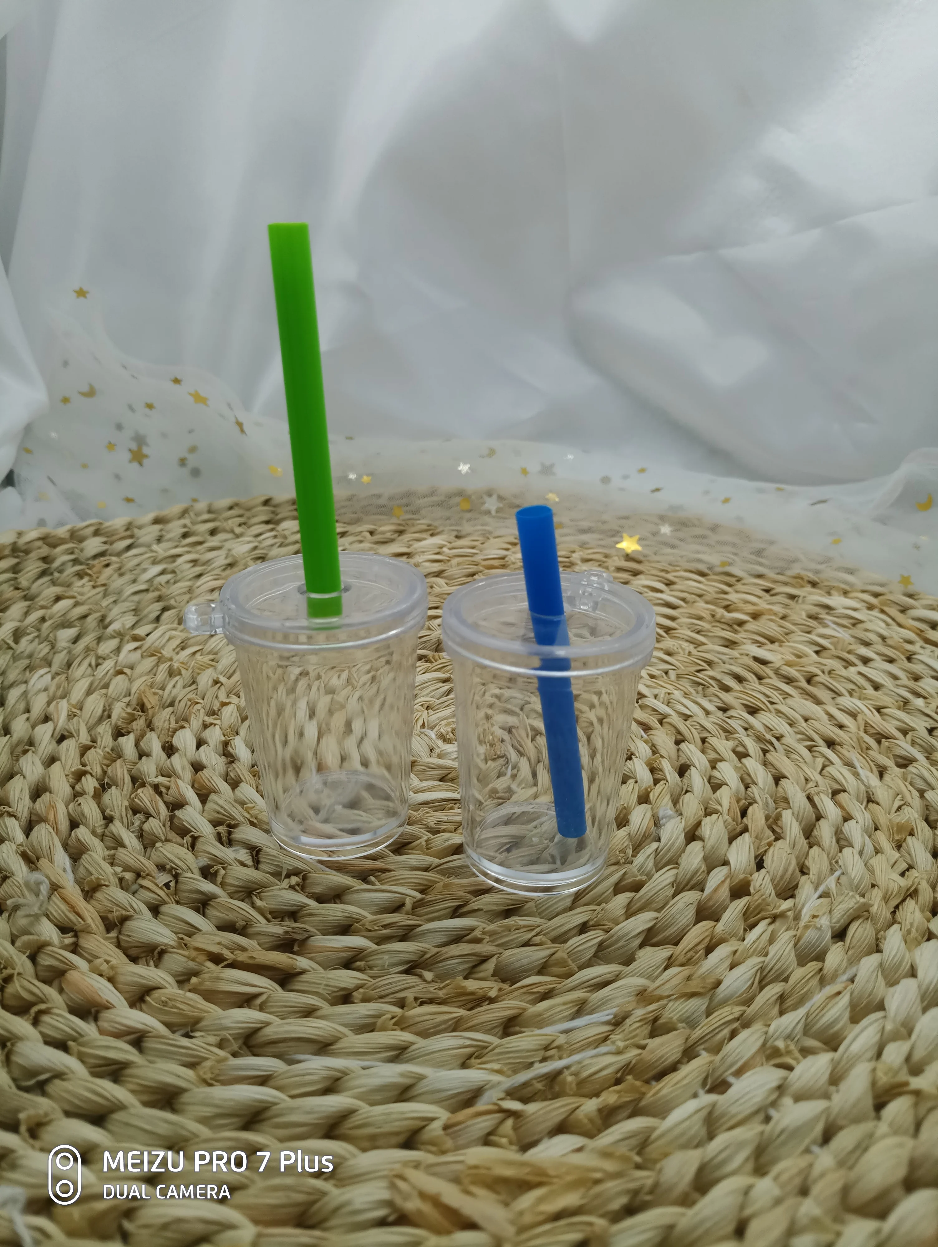 30 шт чашки отверстие и соломинкой Для прозрачный древесных опилок чашка имитация