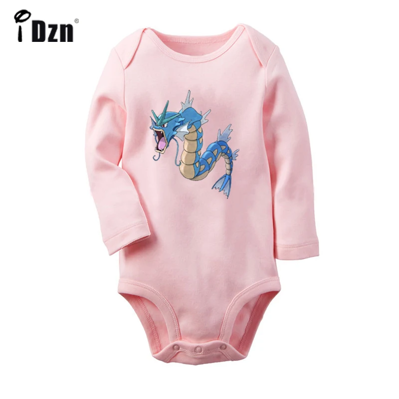 YbBaby951PC Pokemon Dratini Gyarados Lapras Poliwag Staryu/Боди для новорожденных; комбинезон с длинными рукавами для малышей; хлопковая одежда; подарок - Цвет: YbBaby951PC