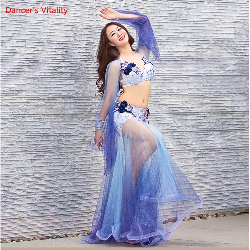 Костюм для танца живота ручной работы набор женщин юбка танец бюстгальтер танцы