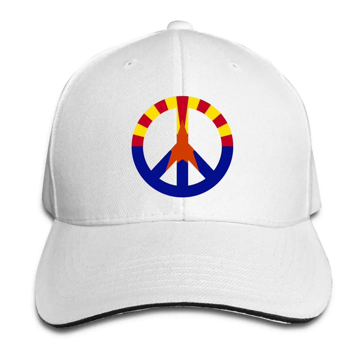 Бейсбольная Кепка унисекс с флагом Аризоны и символом мира, Классическая Регулируемая Кепка на липучке