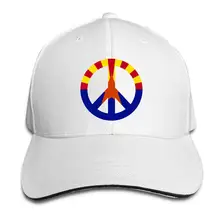 Бейсбольная Кепка унисекс с флагом Аризоны и символом мира, Классическая Регулируемая Кепка на липучке
