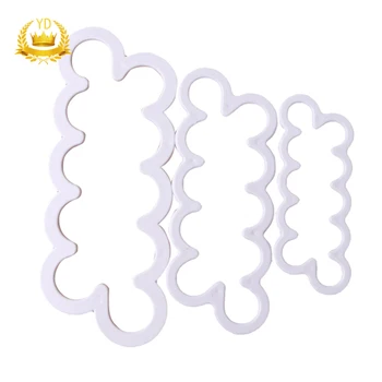 

3pcs Petal Sugarcraft Cookie Cutters Mould Patisserie Fondant Cutting Mold Kitchen DIY Mold