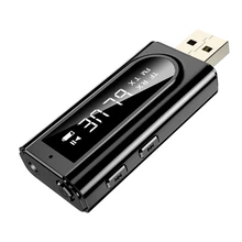 Bluetooth Receiver Transmitter BT5 0 FM Modulator Card Reader 3 5mm AUX Adapter for Headphones Speakers Handsfree Kit