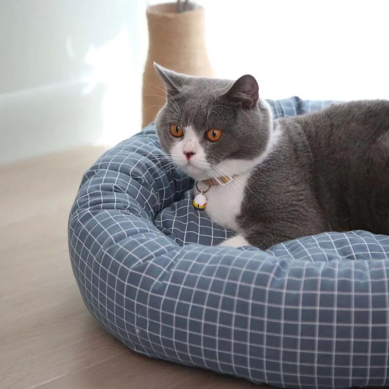 Warm Cat Bed Mat with Pillow Summer Pet Dog Kennel Mats Tarts | Дом и сад