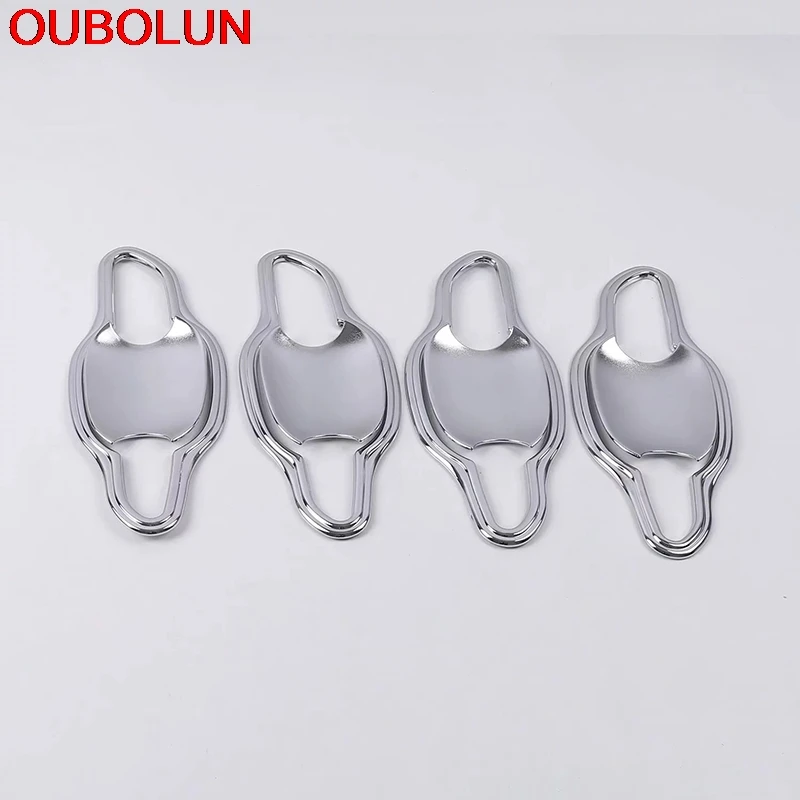 

OUBOLUN For Hyundai Tucson 2019 Car Side Door Handle Bowl Decorarion Sticker Frame Styling Cover Trim Exterior Accessories ABS