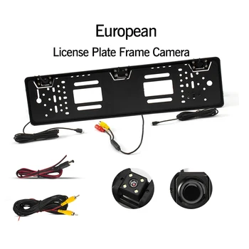 

Konrisa Car Rear View Camera Car Parking Sensor European License Plate Frame Waterproof Night Vision Reverse Backup Camera