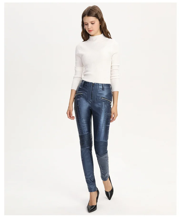2019 Джинсы женские Elaitic сексуальные пуш-ап для бедер вареная синяя джинсовая ткань джинсы брюки осень и зима верхняя одежда широкие ноги C1898