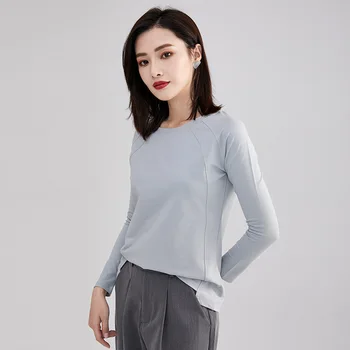 

Women's 2020 Spring New Trend Loose Long Sleeve T-Shirt Top Round Collar