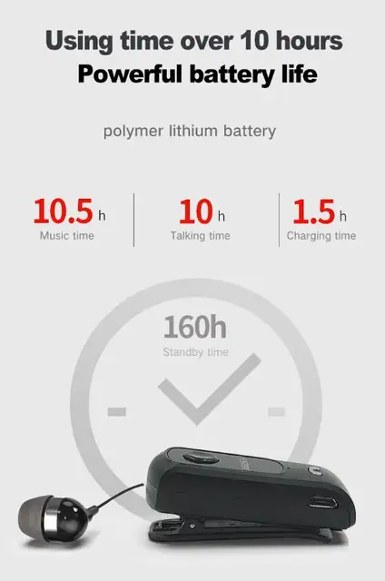 FineBlue F920 Mini bezprzewodowy zestaw słuchawkowy Bluetooth Auriculares połączenia przypomnij wibracje nosić klip słuchawki douszne do biegania 3