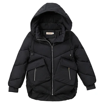 

new 2020 winter down cotton jacket women long coat parkas thickening Female Warm Clothes Rabbit fur collar down jacket T91