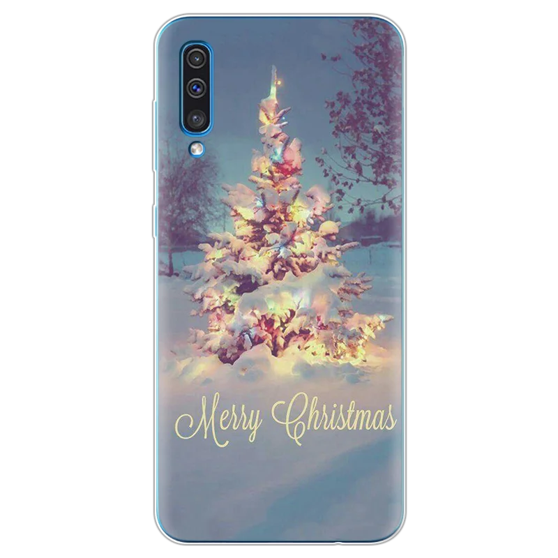 sdfenshu Merry Christmas Cartoon Santa Claus Deer Case For Samsung Galaxy A50 Soft Silicon Coque For Samsung A40 A60 A70 A7 A9 Cover - Цвет: sdfenshu