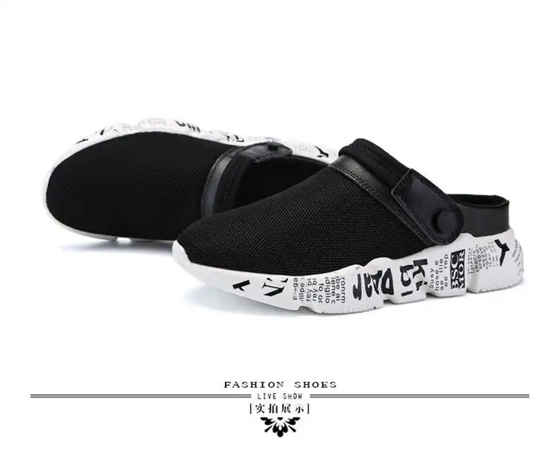 Comfort Men Shoes Casual Big Size Men's Home Slippers Fashion Mesh Soft Summer Sandals Crock Fishing Quick-drying Man Slipper B1