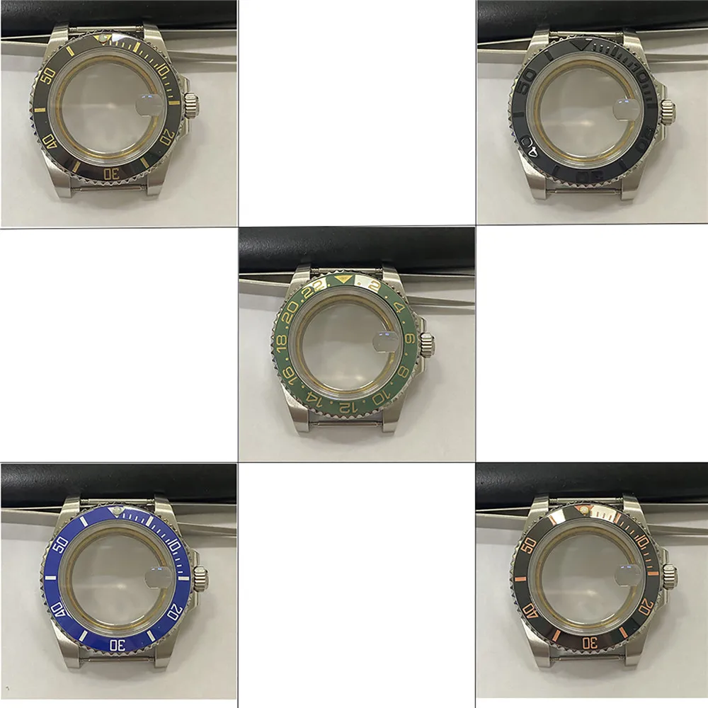 

Watch Case 40MM 316L Stainless Steel Watch Case Set with Sapphire Glass Replacement Accessories for NH35 Movement