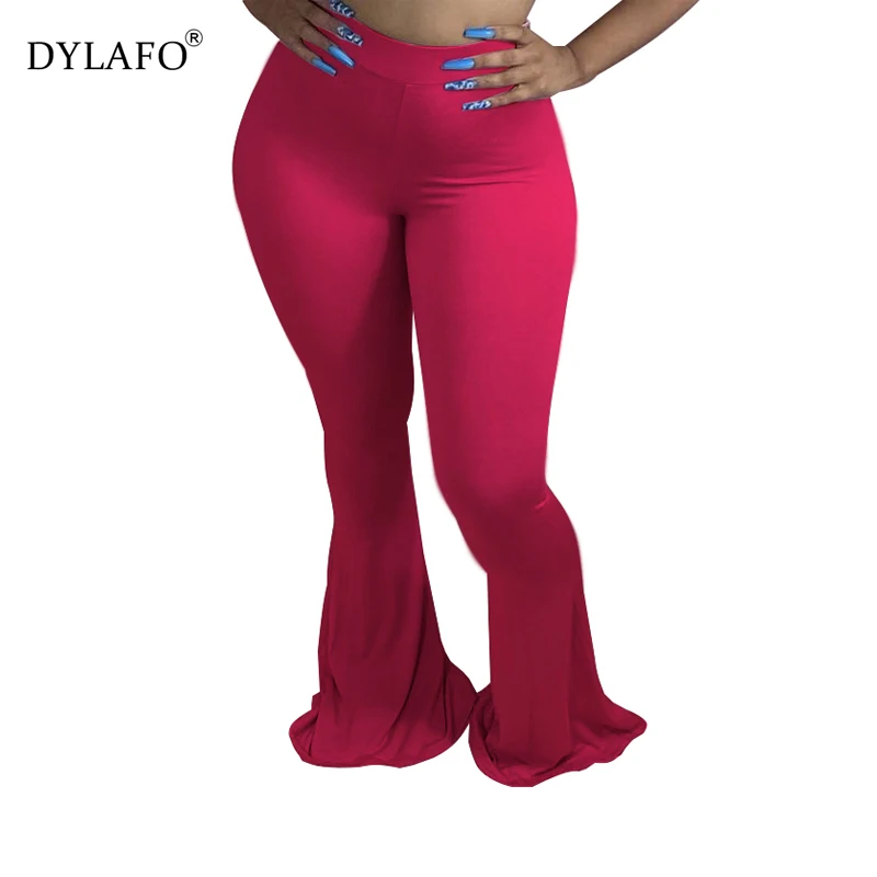 

2020 Sexy Gradient High Waist Flare Pants Elastic Women Bottoms Leggings Bodycon Cute Bell Bottom Trouser Stretch Sweat Pants