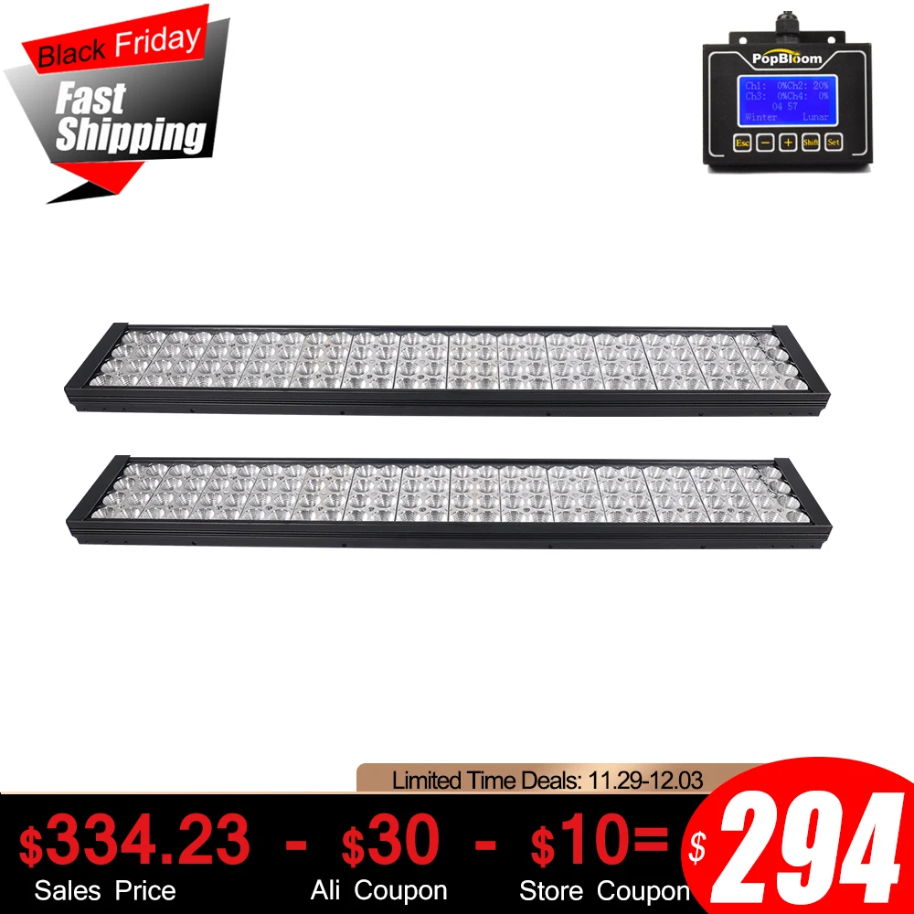 

72" 180cm 6ft Full Spectrum Dimmable Aquarium LED Lighting For Freshwater Fish Planted Tank With Control FI7BP2