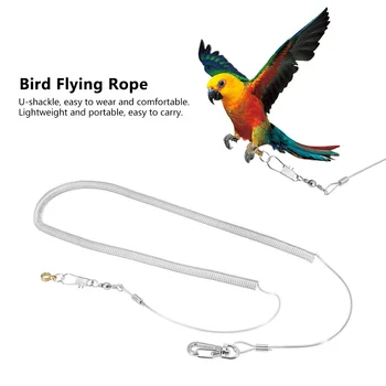 

6m Parrot Starling Pet Bird Anti-bite Flying Training Rope Leash Kits Random Color for Cockatiel Stretch Length