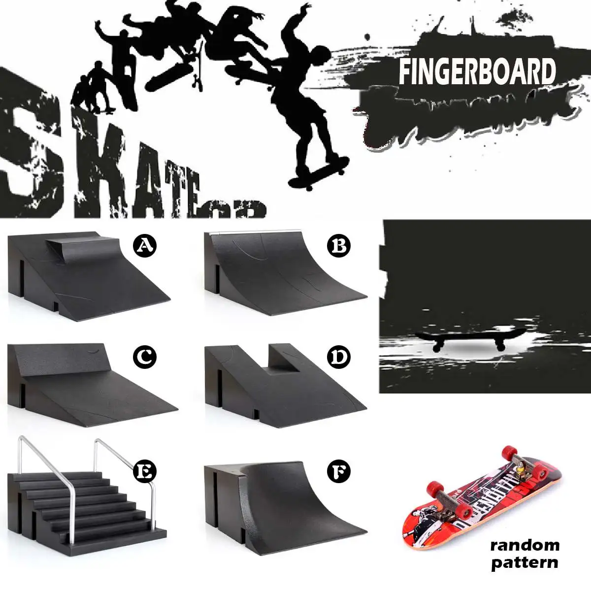Skate Park Kit Jalan Bagian Untuk Tech Deck Fingerboard Hadiah Yang Sangat Baik Untuk Penggemar Olahraga Ekstrem Pelatihan Olahraga Skate Board Aliexpress