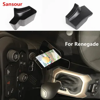 

Sansour Car Styling Inner Gear Shift Side Storage Box Holder Phone Box Cover For Jeep Renegade 2015-2018