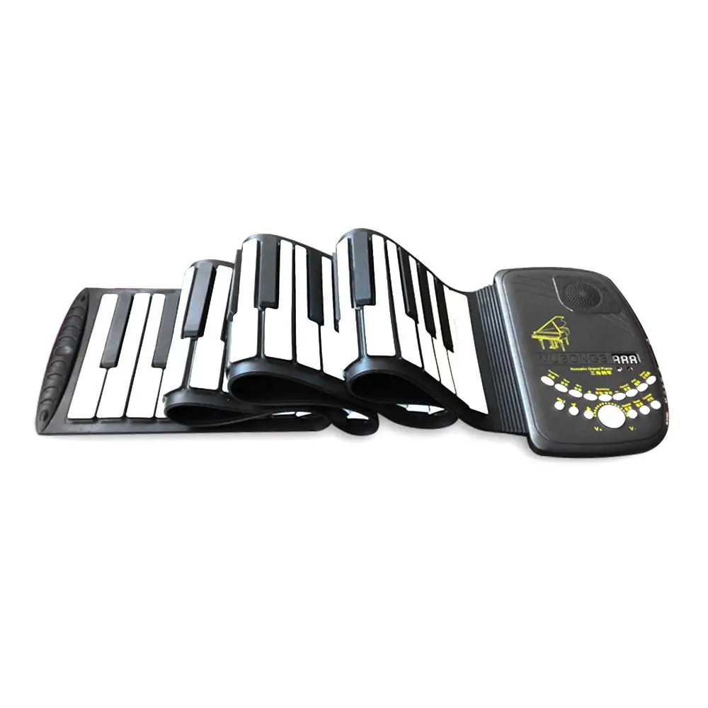 

Electronic Organ Roll Up Piano 88 Key Beginner Adult with Loud Speaker Silicon Electronic Keyboard Piano School Music