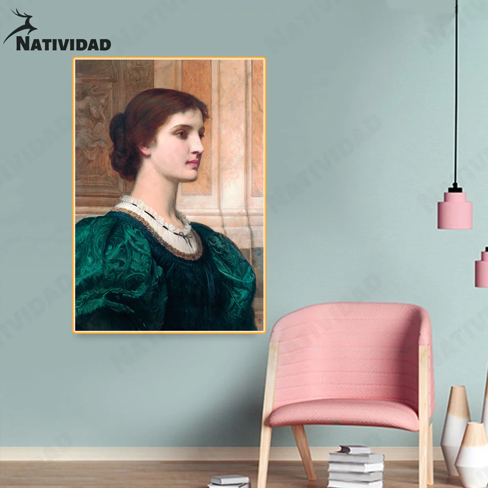 

French Elegant and Noble Woman Canvas Painting Decoration Retro Portrait Painting Poster Modern Minimalism Bedroom Home Decor
