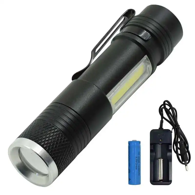Мини фонарь Wasafire XPE Q5 + COB светодиодный фонарик масштабируемый 4 режима