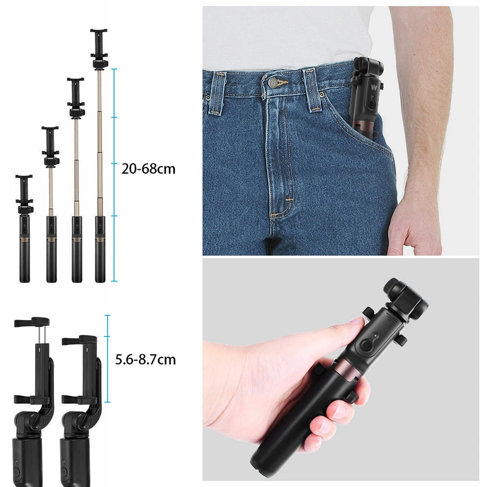 W10 Handsfree Bluetooth селфи палка для iPhone 11 MAX PRO XS MAX XR для samsung/huawei Selfiestick держатель штатива складной
