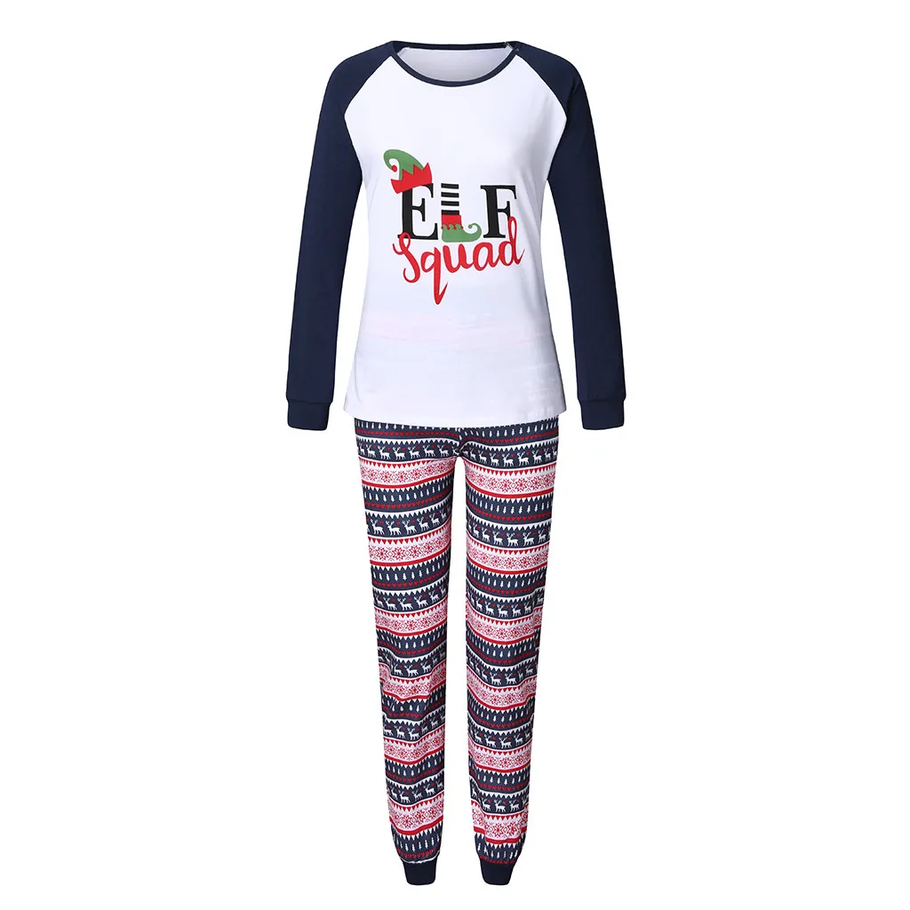 Рождественские пижамы для всей семьи рождественские домашняя одежда сна