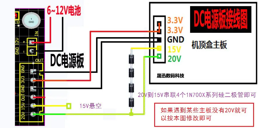 Модуль платы питания постоянного тока 6~ 12 В до 3.3V4V5V15V20V Интеллектуальный универсальный