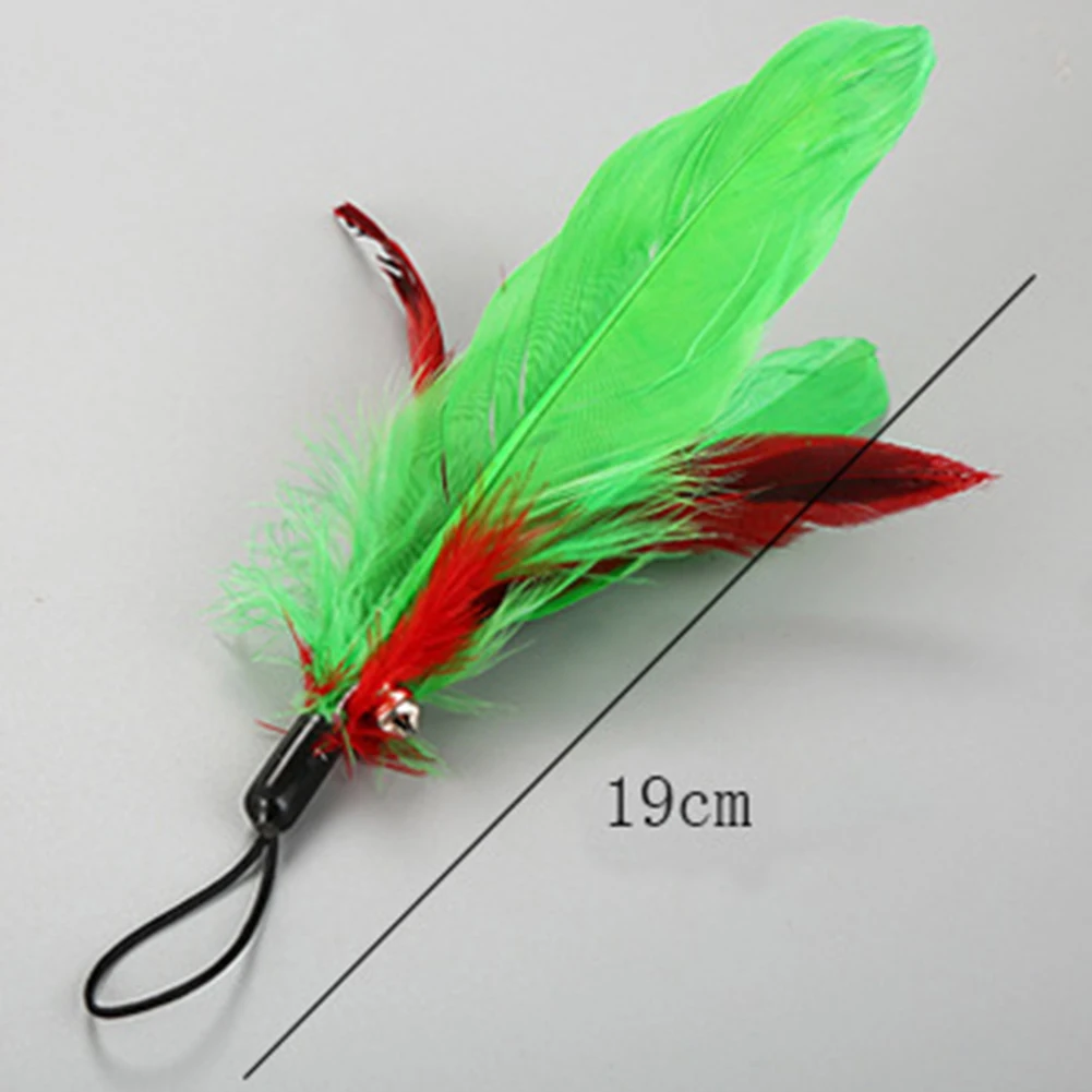 10 шт., питомец, Дразнилка для кошек, растягивающаяся палочка, стержень, перо, сменные головки, игрушка, Нетоксичная игрушка для игр