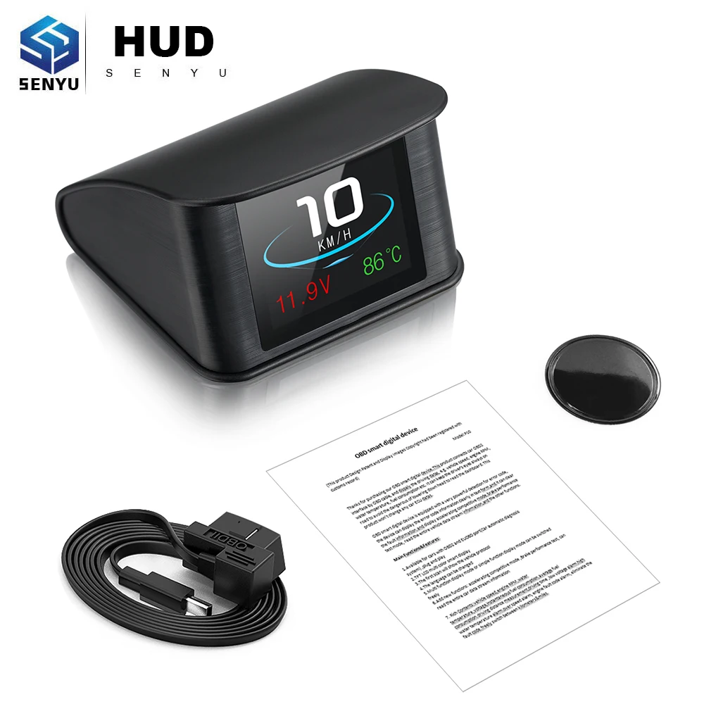 

HUD Display Head Up Display P10 Car GPS HUD P10 OBD OBD2 Diagnostic Tool Projector Digital Speedometer Car Speed Security Alarm