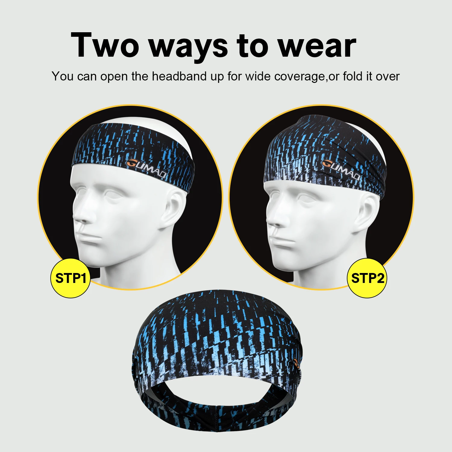 Bandeau de tennis fin et étroit pour femmes, présentant un design recto verso.