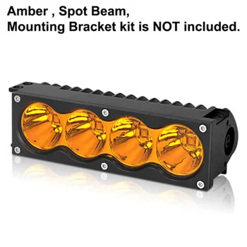 

White/Amber LED Work Light Bar Spotlight Flood Fog Driving Modular Lamp 40W 6500K White 4300K Amber Car LED Light
