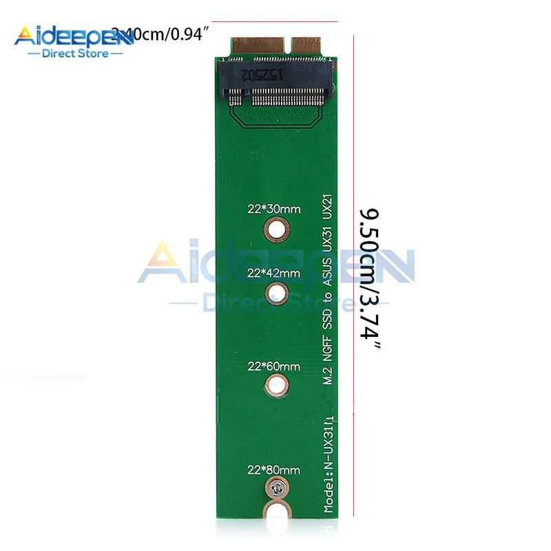 

1Pcs M.2 NGFF SSD to 18 Pin Adapter Card SSD For SSD Applied for Asus UX31 UX21 SSD Converter Card Mainboard