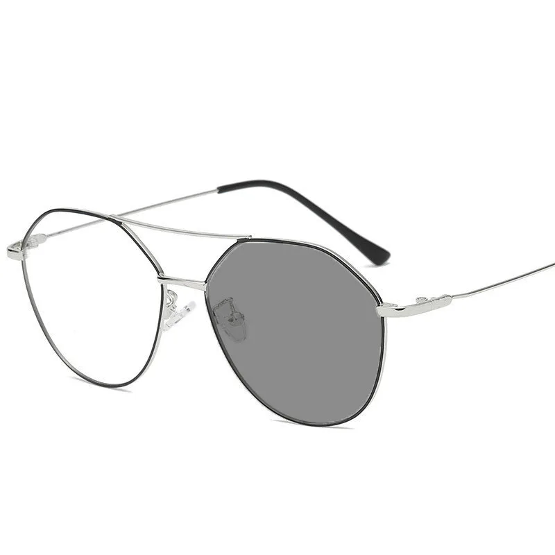 Pilot multifocal фотохромные очки для чтения дальние и близкие диоптрические прогулочные солнцезащитные очки UV400 прогрессивные многофокусные очки FML - Цвет оправы: black black