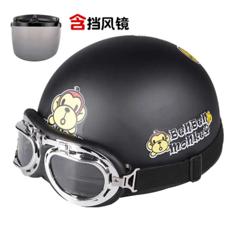 Capacete, Мото шлем мото rcycle шлем половина шлем Электрический мото rcycle анти-УФ милый кожаный шлем мото крест - Цвет: Design 10