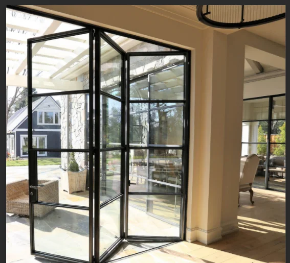 Aluminum Glass Patio Exterior Bifold Doors Australia Standard Double