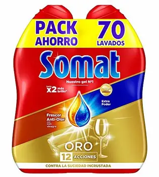 

Somat Gold Gel Dishwasher Vinegar – 70 Washes (1.26 (L)