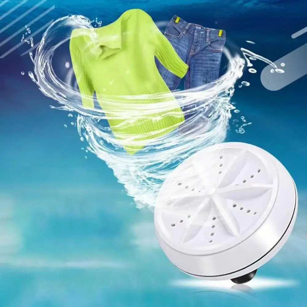 

USB Electric Ultrasonic Turbo Washing Machine Portable Travel Washer Air Bubble And Rotating Mini Washing Machine Laundry