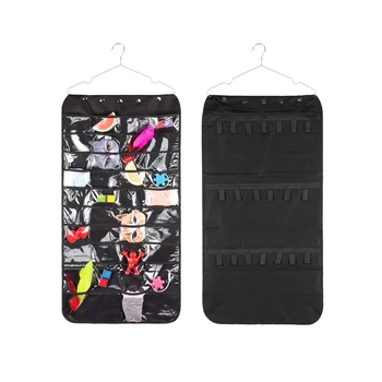 

1pc Hanging Jewelry Organizer Necklace Holder for Earrings Bracelet Ring Compartmentalized Jewelry Storage Bag Household