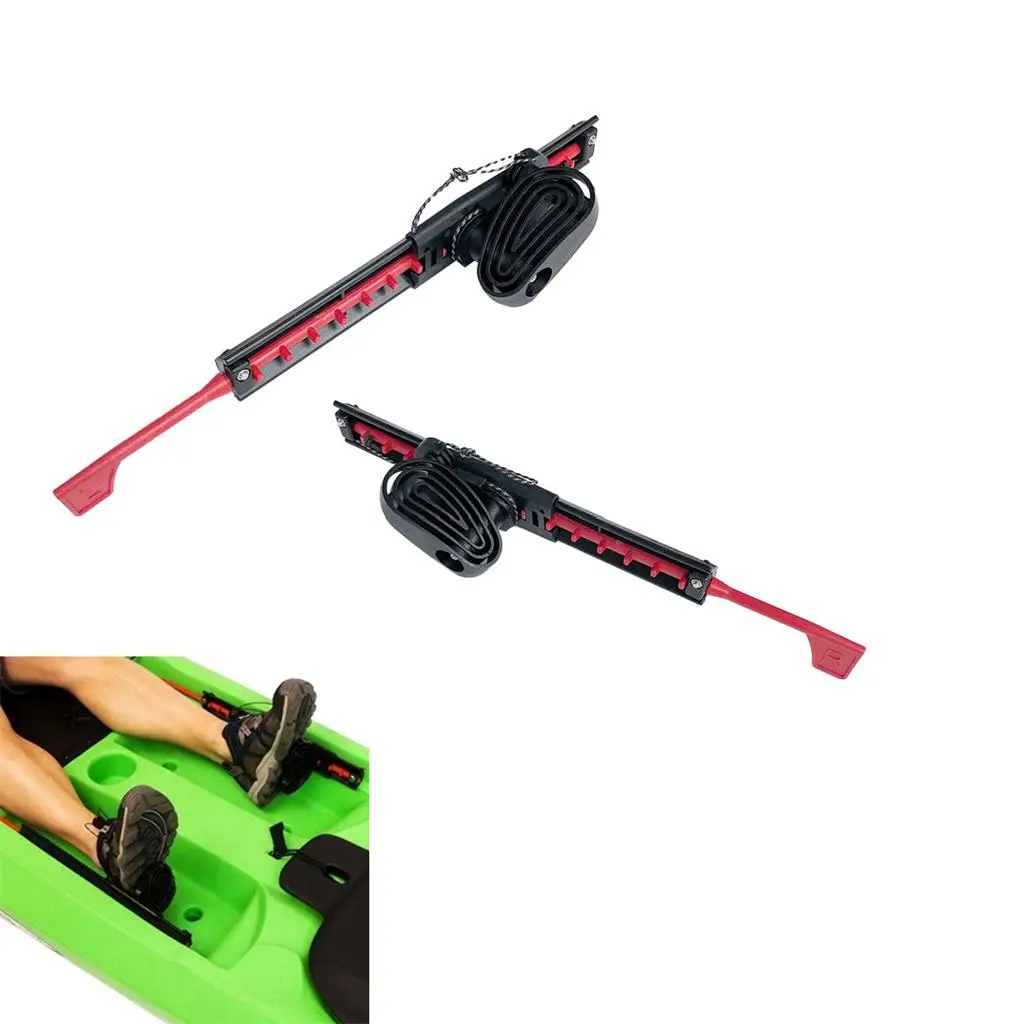 1 Pair Kayak Canoe Boat Adjustable Rudder Control Footrest Foot Brace Pedals