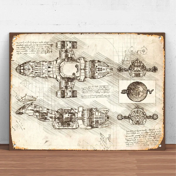 Винтажный Ретро Светлячок Серенити из лакированной металлической жести