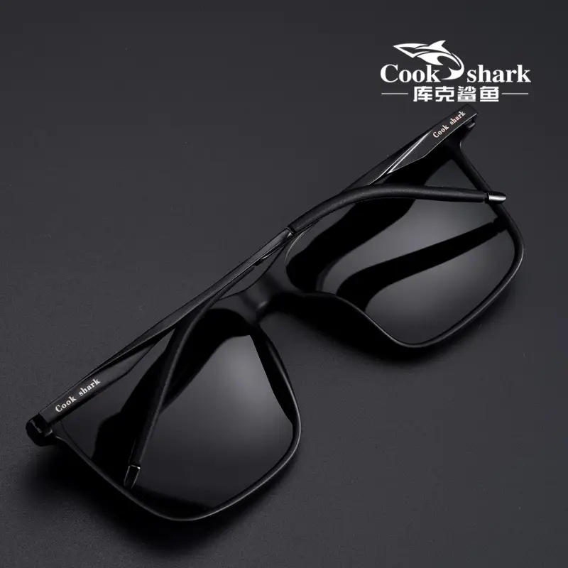 Cook Shark polarized sunglasses men's sunglasses women's UV protection driving special color-changing glasses trend personality - Image 5